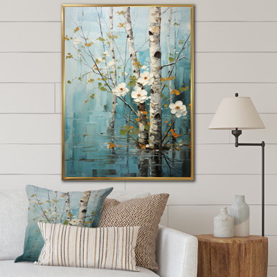 «Birch Woods Silent Woods V», reproduction sur toile