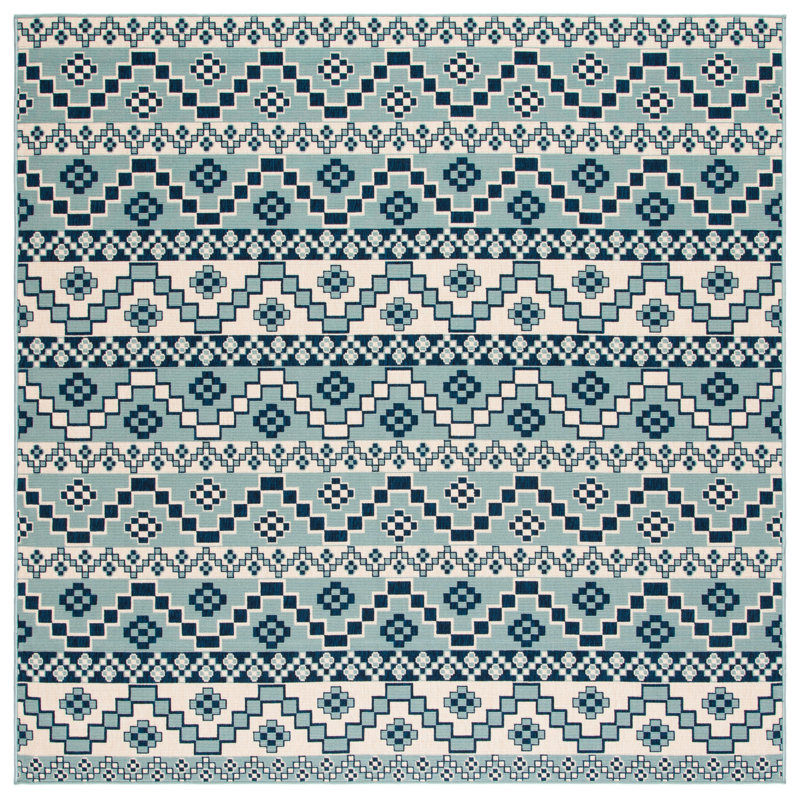 Northpoint Veranda Chevron Indoor/Outdoor Area Rug, Square 6'7"