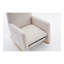 Chaise berçante en coton et lin avec repose-pieds réglable-442979193