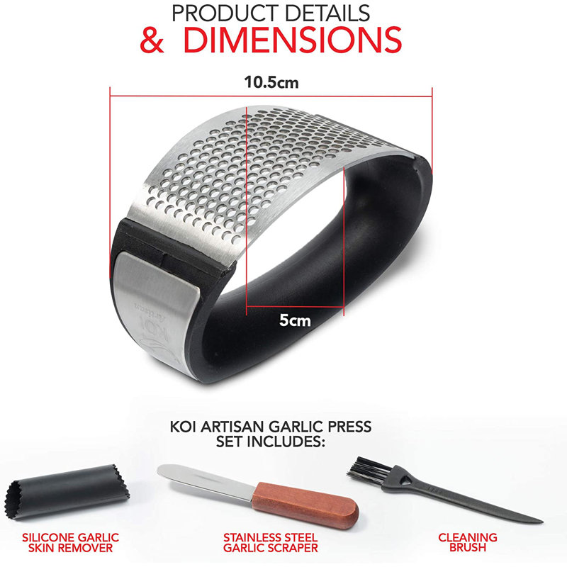 KOI Artisan 4 - Piece Garlic Press Set