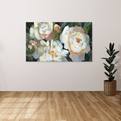 "Garden Peonies Trio" by Katie Swatland Print on Canvas