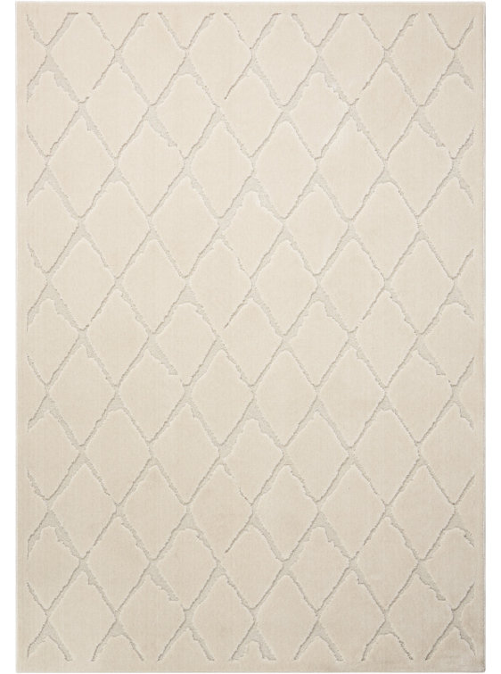 Gleam Geometric Area Rug in Ivory