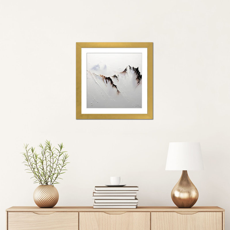 Crowned In Snow, Gold Open Corner Frame Paper, 16" H x 16" W x 1" D