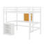 Lit mezzanine en bois double avec bureau, tableau d'écriture et armoire à 2 tiroirs Justion-1375029316