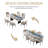 63" Modern Glossy Dining Table, Crystal Stone Double-Layer Top with Stainless Steel Base, Seats 4-6