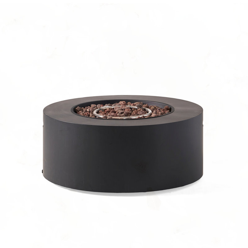 32" Patio 40,000 BTU Round Iron Propane Fire Pit,