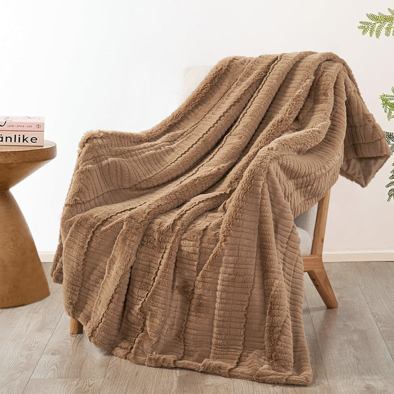 Throw Blanket, Light Taupe