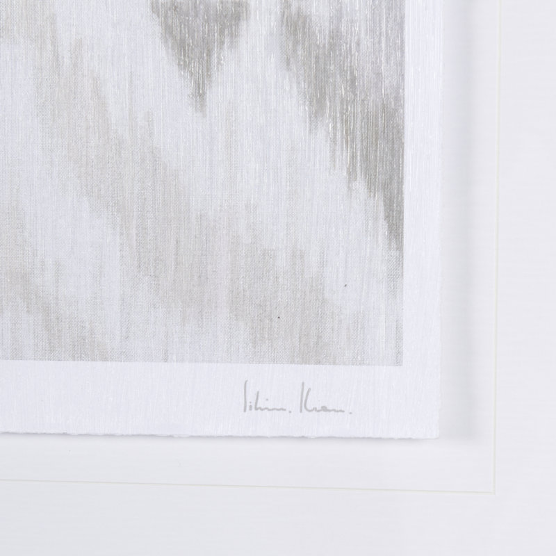 «Ikat Patterns I» par Silvia Krause a, reproduction d'art encadrée texturée à la main, 25.5L x 1.6W x 31.5H, Ikat Patterns VI