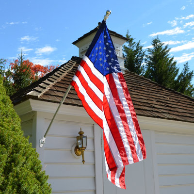 Double Sided 30 in. H x 48 in. W Nylon Independence Day Flag set
