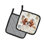 Paire de porte-casseroles rouges et blancs