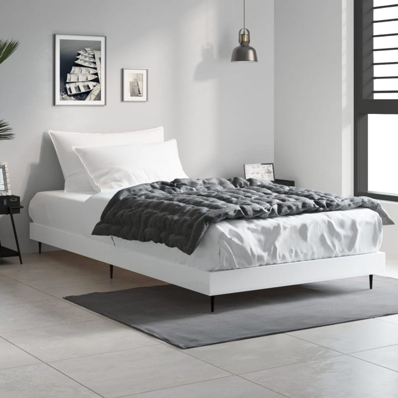 Loginov Bed Frame, White, 90 x 200cm
