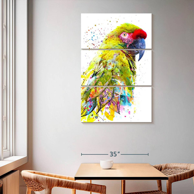Brampt superbe oiseau de safari, H 65 po x l 42 po