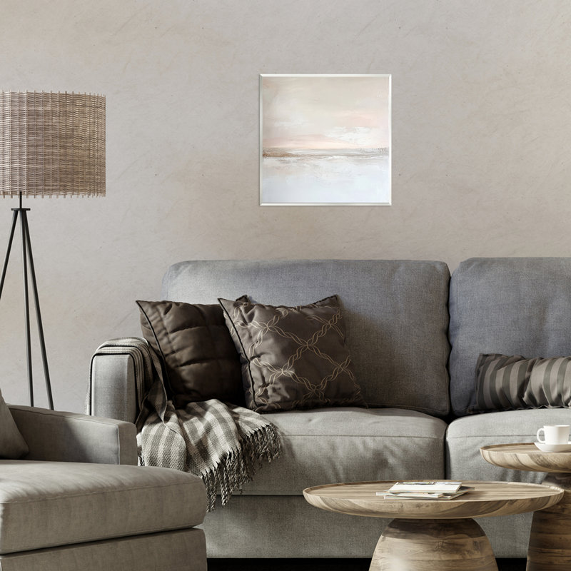 Muted Landscape Abstract Horizon Wall Plaque, design by Petal Prints Design