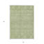Tapis d'intérieur et d'extérieur à motif floral articulé vert et ivoire 5 pi x 8 pi