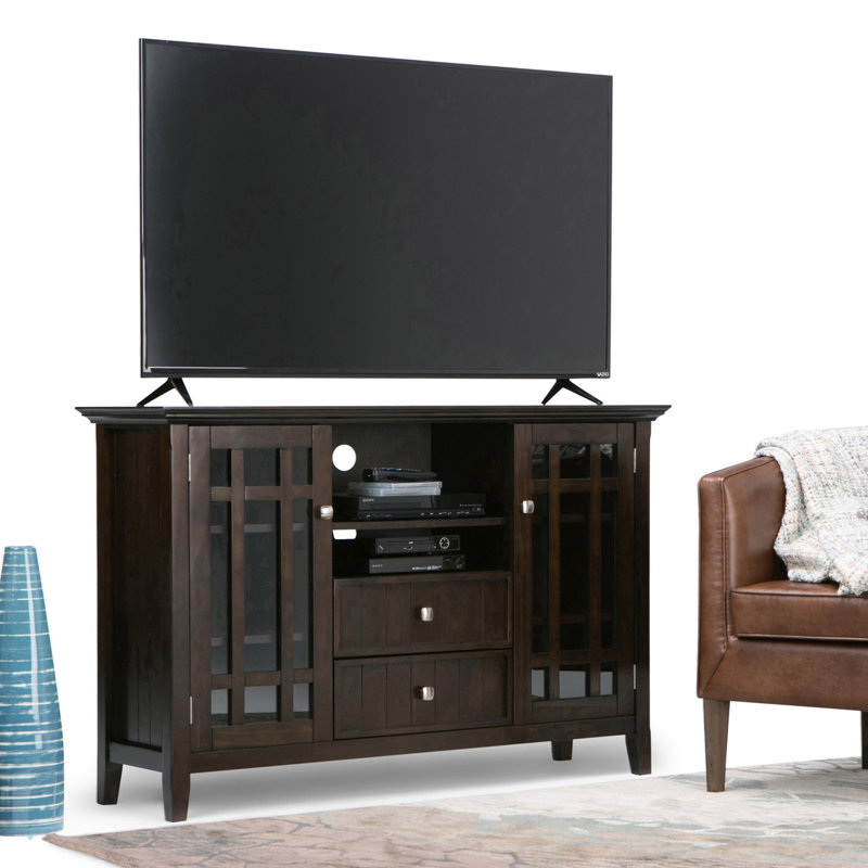 Grande console multimédia Bedford, Marron foncé