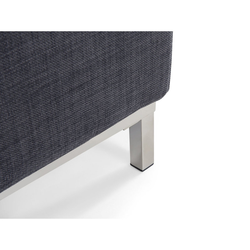Ensley 95cm Wide Rectangle Standard Ottoman, Grey
