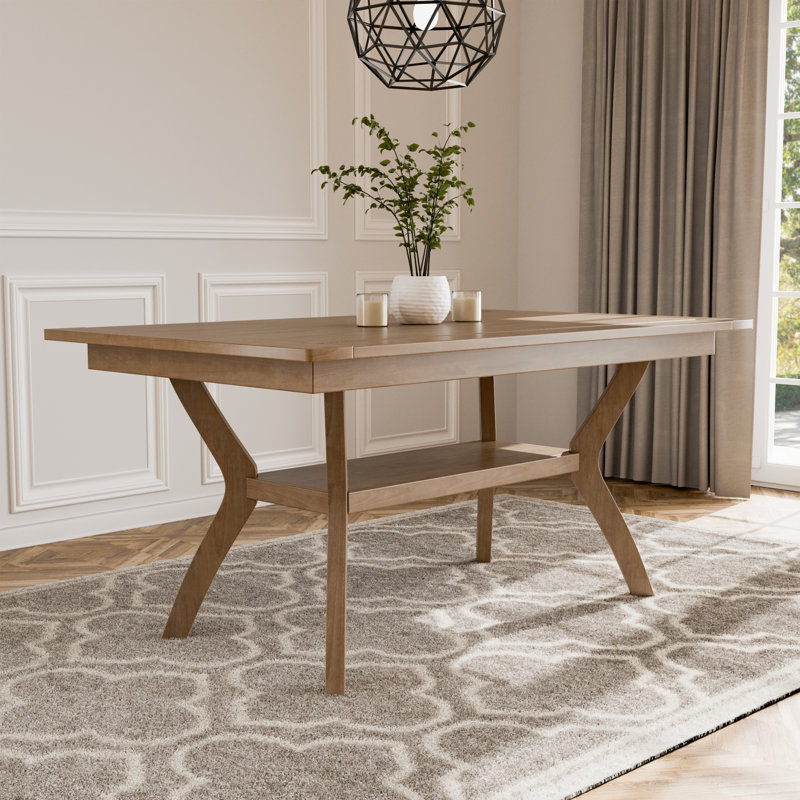 Gabaldon Solid Wood Base Dining Table, Brown