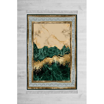 Luxurious Non-Slip Woven Carpet, 100% Velvet Fabric, 31.5 x 47.2 inches | Antibacterial, 13.5 mm Total Height, Machine Washable | Ideal for Living Room, Bedroom & Home Decor, Soft & Durable Design