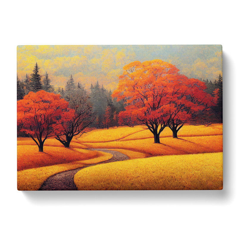 View Of An Autumn Forest Vol.2 - Wrapped Canvas, 35cm H x 50cm W x 3cm D