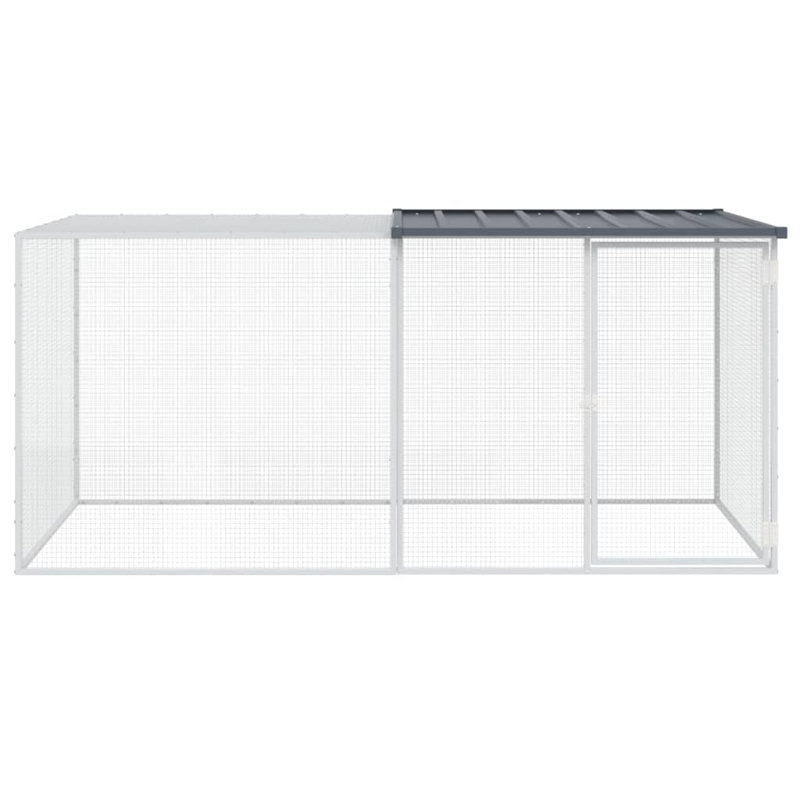 Jeffersonville Chicken Coop, 90cm H x 203cm W x 98cm D, Anthracite