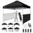 10 Ft. W x 10 Ft. D Steel Pop Up Instant Canopy Tent with 2 Half Sidewalls-108161936
