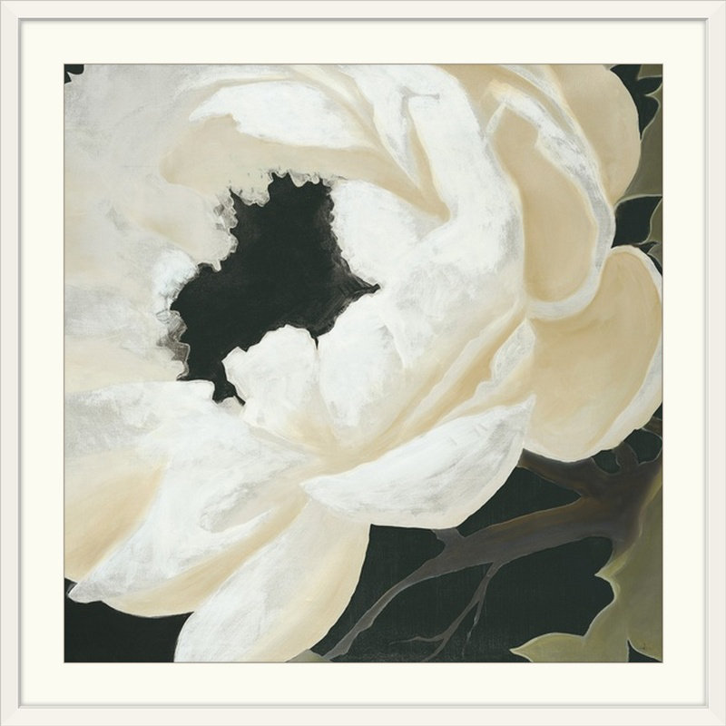 Annel «Floral Study» par KC Haxton, reproduction d'art, Cadre blanc, H 32 po x l 32 po x P 1 po