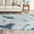 Ajinkya Indoor/Outdoor Floral Dark Blue/Aqua/Gray Area Rug-1725054942