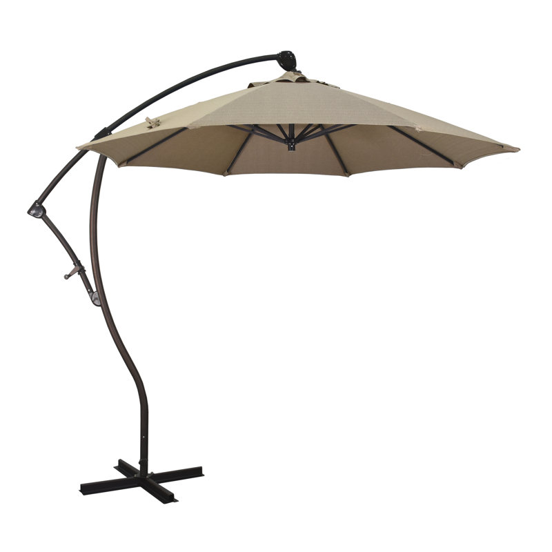 Parasol en porte-à-faux 9' Welwyn, Sunbrella® ‑ lin sésame