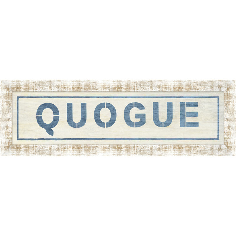 Quogue - Cadre photo, art textuel sur papier