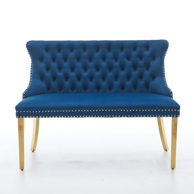 Velvet Double Dining Loveseat Bench