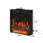 Black Electric Fireplace With 3-Level Heating, 12 Flame Colors And Timer Function