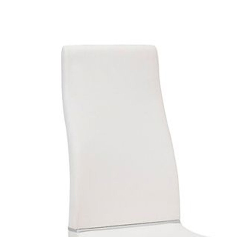 Chaise d'appoint en métal Ballantyne, Blanc, Argent poli
