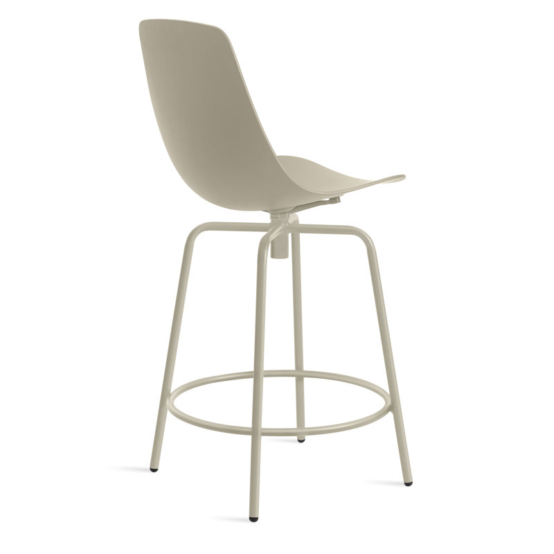 Clean Cut Swivel Stool, Walnut, Counter Stool (24" Seat Height)