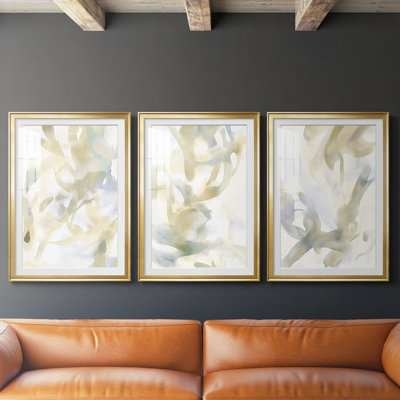 ABSTRACT Series CMIV - Impression encadrée sur mesure de qualité supérieure - 3 pièces