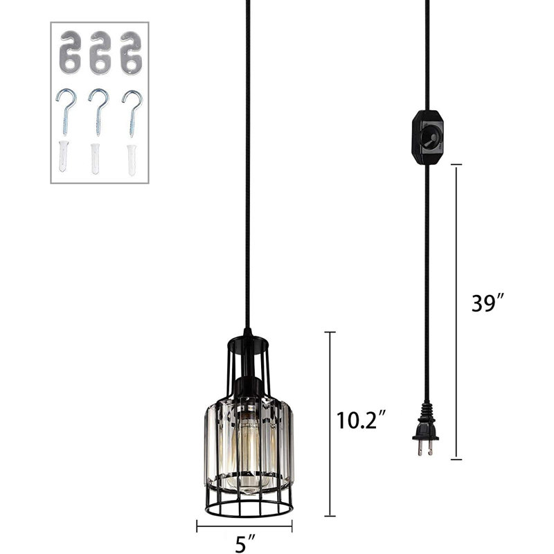 Luminaire suspendu industriel 16,4 po Creatgeek