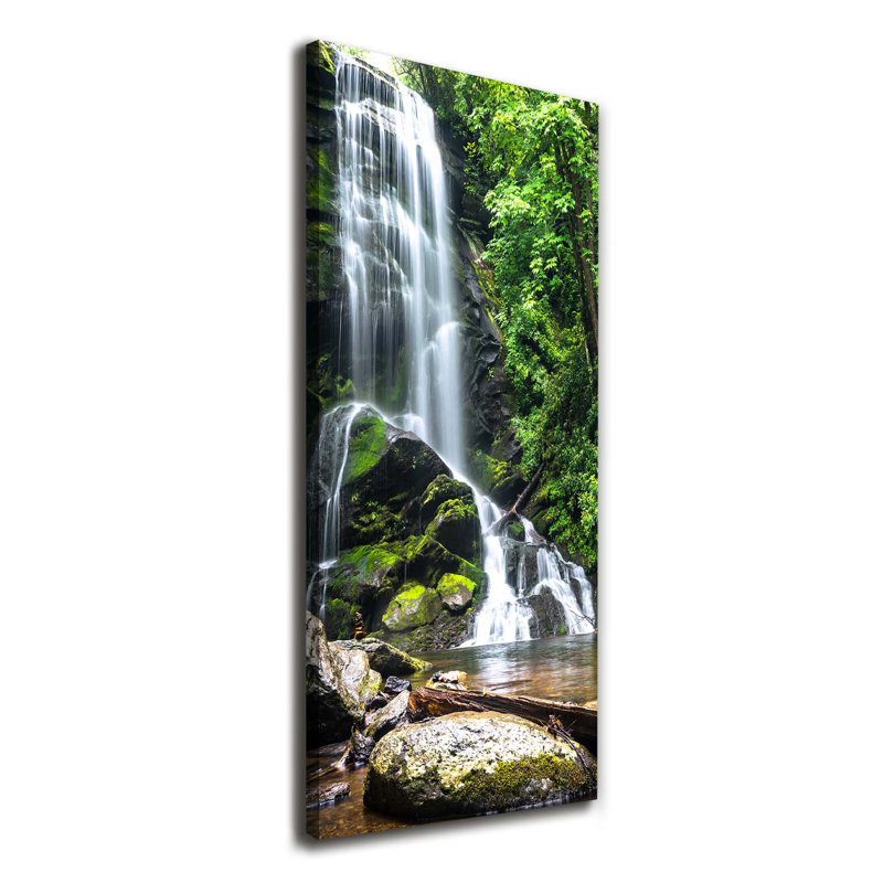 Waterfall In The Jungle - Wrapped Canvas Print