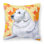 Coussin décoratif intérieur/extérieur français bouledogue automne