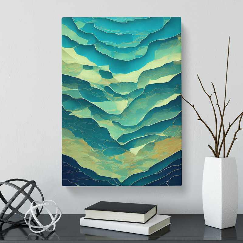 Seascape Painting Abstract Vol.4 - Wrapped Canvas, 76cm H x 50cm W x 3cm D