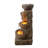 Cuvier Cascading Bowls & Stacked Stones Outdoor Water Fountain with Built-In LED Lights-2045504136