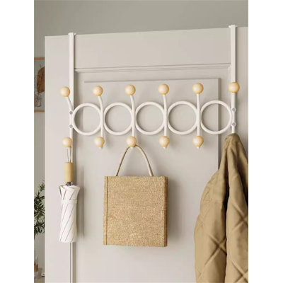 Modern Metal Over-The-Door Hook Rack