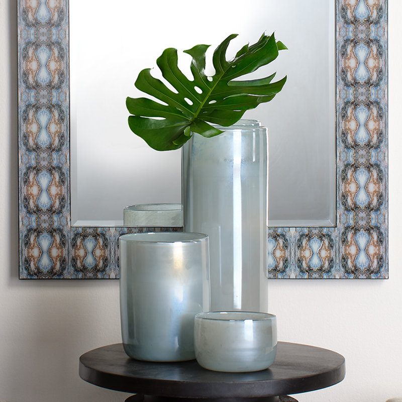 Metallic Opal Handblown Glass Table Vase