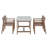5-Piece Outdoor Acacia Wood Outdoor Dining Set of 4,59.06-Inch Rectangular Table with Umbrella Hole,Suitable for Patio, Lawn, Garden, Poolside, & Indoor Use-1401866131