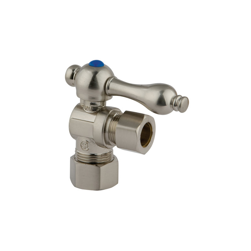 Quarter Turn Valve, Brushed Nickel