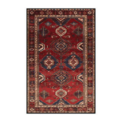 Machine Washable Persian Black Area Rug