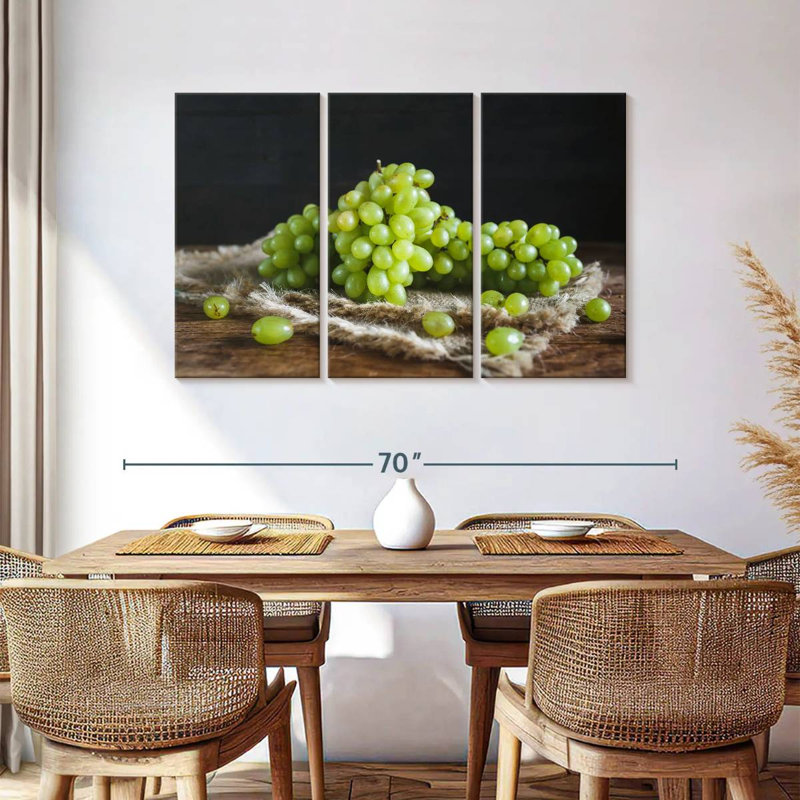 Yarlin Green Grapes, 36" H x 57" W