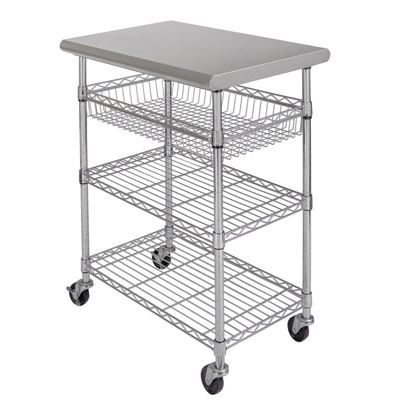 Chariot de cuisine en acier inoxydable