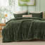 Ensembles d'édredon de taille très grand - 3 pièces de literie en molleton vert olive à double face, esthétique rayée confortable pour les chambres modernes et d'invités, décoration intérieure de luxe toutes saisons-105492176-105492182