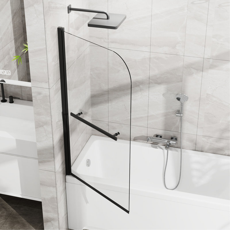 Panneau de douche en verre trempé sans cadre 31 po x 55 po Goodigo