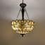 Luminaires suspendus en verre coloré de style baroque Tiffany Chandeliers inclus l 16 po x P 16 po x H 60 po