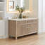 Lala 60" Double Bathroom Vanity with Grain White Engineered Stone Countertop without Mirror-774228645